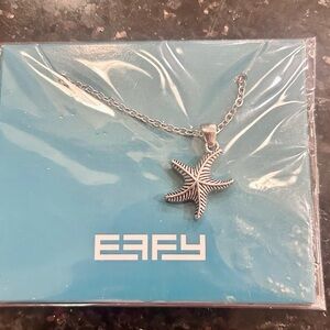 Brand new Effy silver starfish necklace